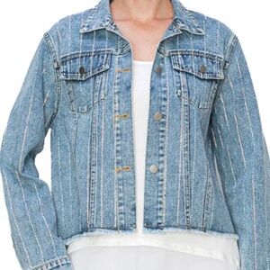 Rhinestone Blue Jean Jacket